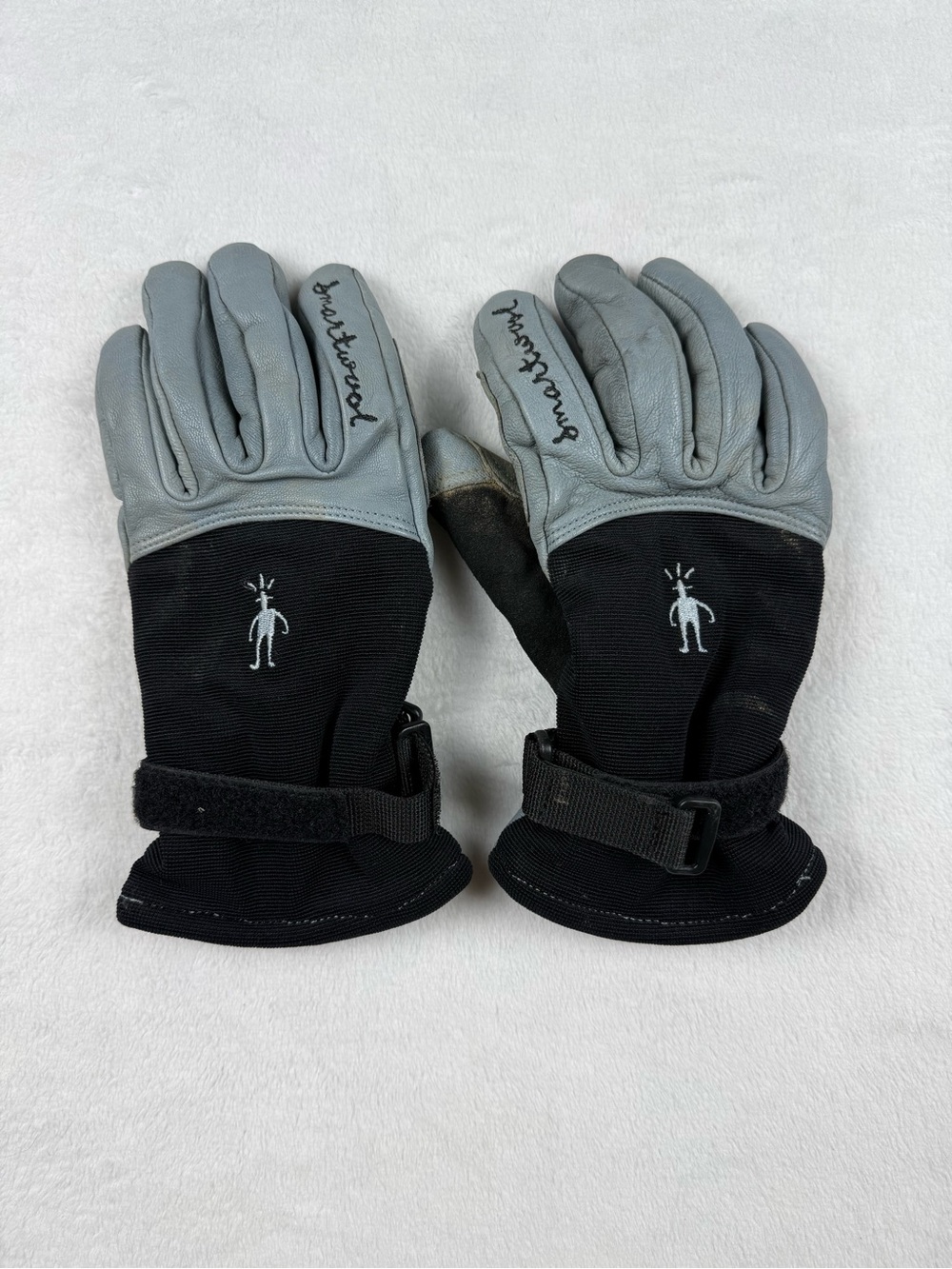 Smartwool Leather Gloves with wool lining Ski Gloves Unisex Small